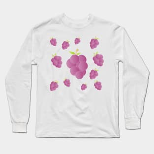 Grapes Pattern Purple Long Sleeve T-Shirt